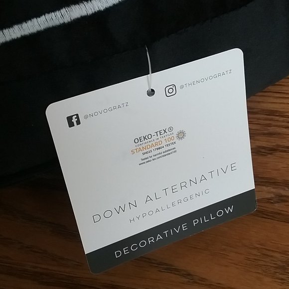 NWT Black Velvet Goth Boho Oija Embellished Pillow - Picture 2 of 16